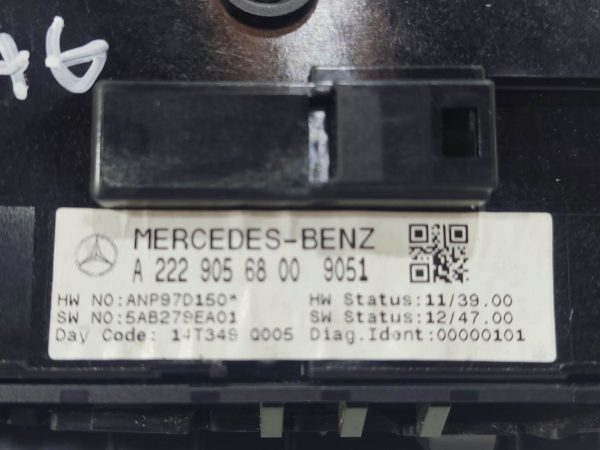 10476-2 Comando alzacristal Mercedes Benz C350 (W205) 2014-2021 2015, Ref: 10476-F4E4