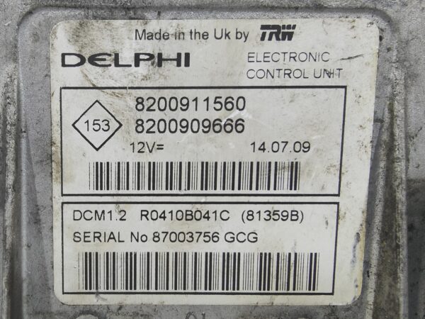 ECU de motor Renault Kangoo 1.5 DCI , Ref: 8272-K3A5