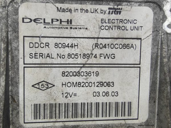 ECU de motor Renault Clio 1.5 dci , Ref: 8317-K3A5