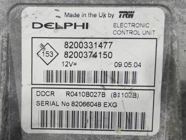 ECU de motor Renault CLIO 1.5 DCI , Ref: 8368-K3A5