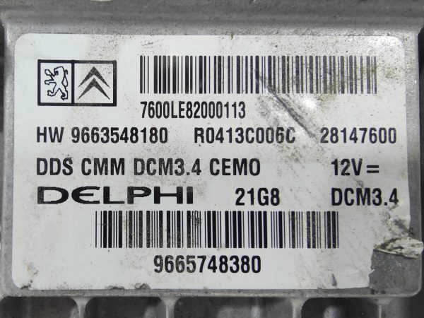 ECU de motor Peugeot Citroen 2.0 HDI , Ref: 8369-K3A6