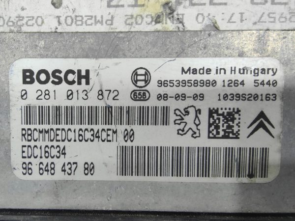 ECU de motor Peugeot Citroen 1.6 HDI 2008, Ref: 10840-K3A6