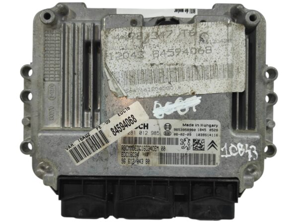 ECU de motor Citroen C4 1.6 HDI 2006, Ref: 10843-K3A6
