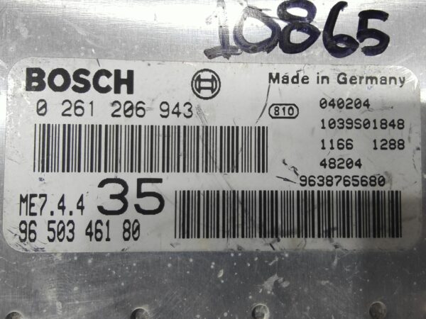 ECU de motor Peugeot 307 1.6 16V , Ref: 10865-K3B3