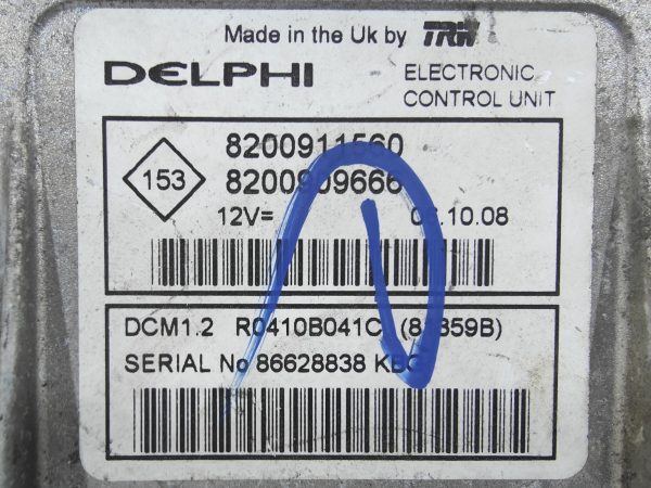 ECU de motor Renault KANGOO 1.5 DCI , Ref: 10866-K3B3