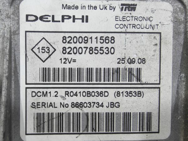 10881-2 ECU de motor Renault LOGAN 1.5 DCI , Ref: 10881-K3B5