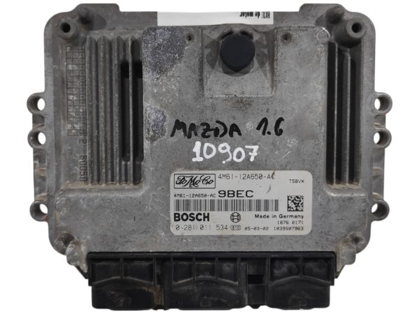 10907 ECU de motor Mazda 1.6 TDCI 2005, Ref: 10907-K3B6