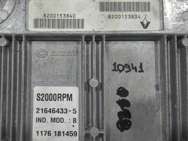 ECU de motor Renault TWINGO 1.2 , Ref: 10941-K3B8