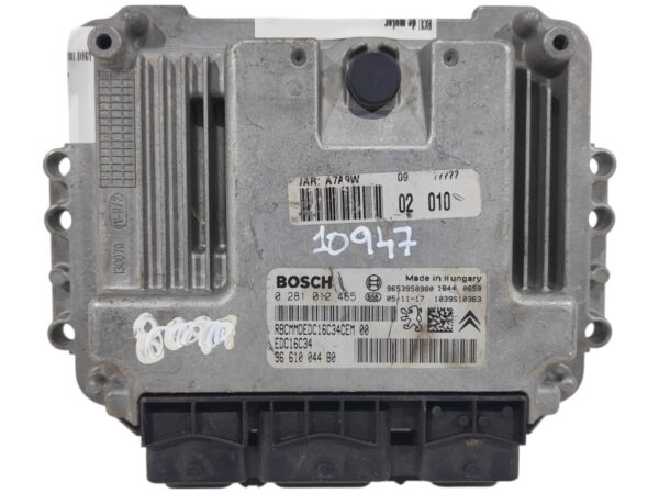 ECU de motor Peugeot 207 1.6 HDI 80KW 109HP L4 16V 9HZ 9H01 DV6TED4 2005, Ref: 10947-K3B8