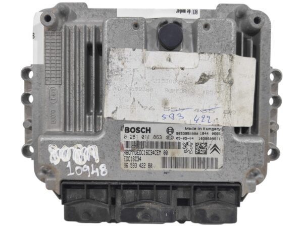 ECU de motor Citroen Bosch 0281011863
EDC16C34-2.10 2005, Ref: 10948-K3B8