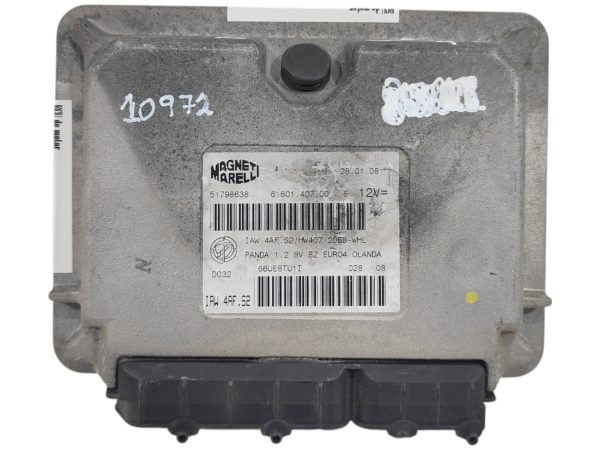 10972 ECU de motor Fiat PANDA 1.2 8V 2008, Ref: 10972-K2B11