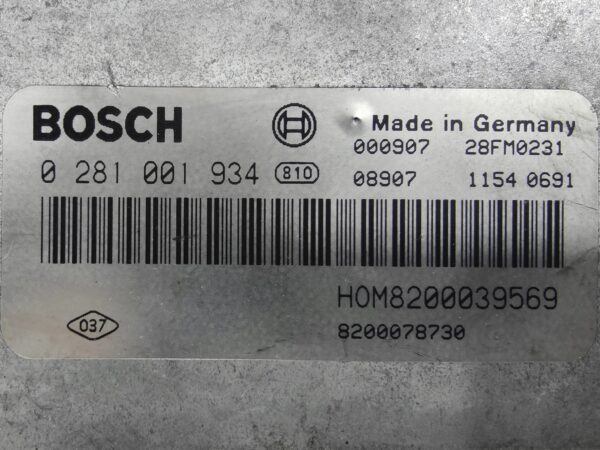 ECU de motor Renault MEGANE I SCENIC 1.9 DCI 102HP 2000, Ref: 10980-K3C6