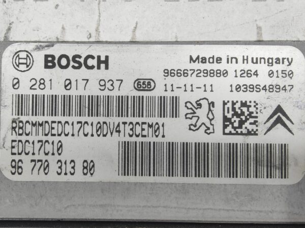 ECU de motor Citroen C4 1.6 HDI 2011, Ref: 10990-K3B12