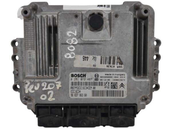 ECU de motor Peugeot 207 1.6 HDI , Ref: 8082-K3B3