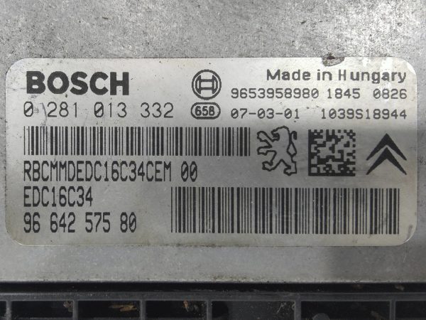 ECU de motor Peugeot Citroen 1.6 HDI , Ref: 8085-K3A6