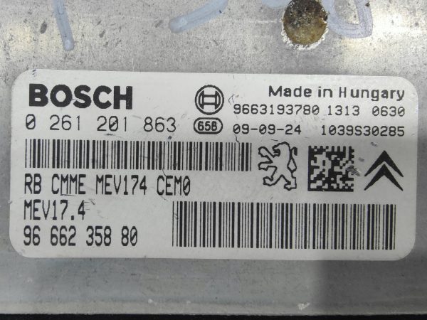 8091-2 ECU de motor Peugeot 308 1.4Vti , Ref: 8091-K3B2