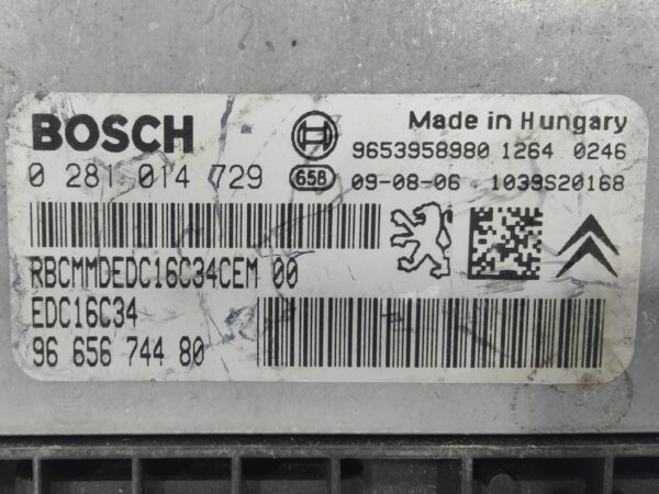 ECU de motor Citroen C4 1.6 HDI , Ref: 8092-K3B3