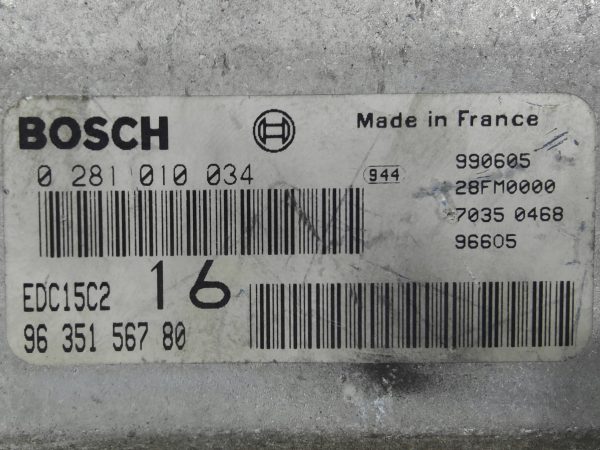 ECU de motor Peugeot 406 Break 2.0 HDi , Ref: 8118-K3B4