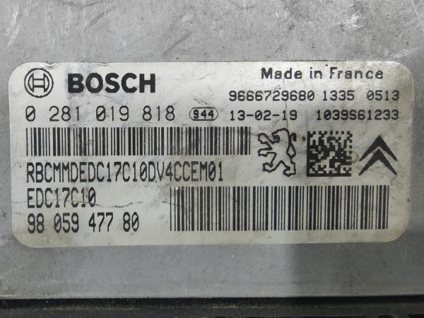 ECU de motor Citroen C3 1.4 HDI , Ref: 8125-K3B2