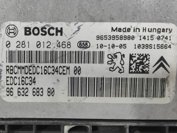 ECU de motor Citroen XSARA PICASSO 1.6 HDI , Ref: 8127-K3B2