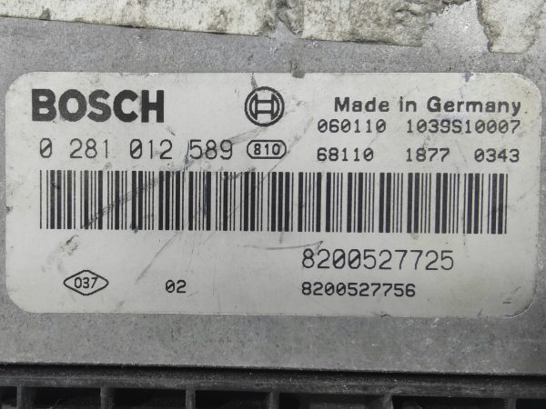 8187-2 ECU de motor Renault MEGANE II SCENIC 1.9 DCI 130HP 2006, Ref: 8187-K3B12