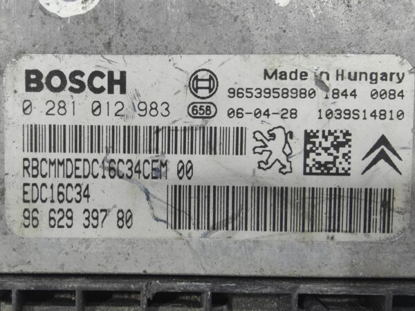 ECU de motor Peugeot Citroen 1.6 HDI , Ref: 8199-K3B3