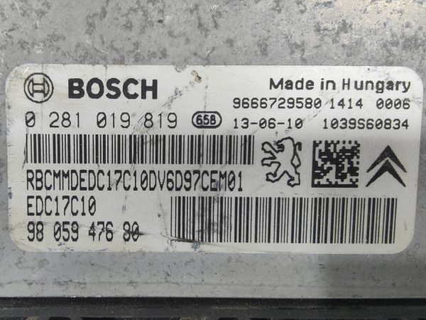 8213-2 ECU de motor Peugeot Citroen 1.6 HDI , Ref: 8213-K3B1