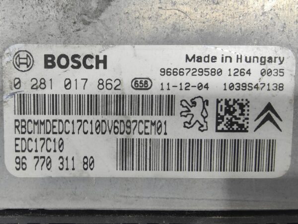 ECU de motor Citroen C4 1.6 HDI , Ref: 8217-K3B1