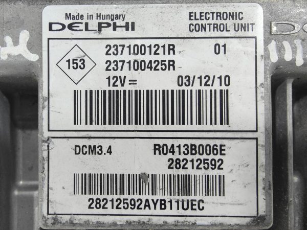 8291-2 ECU de motor Renault MEGANE III 1.5 DCI , Ref: 8291-K3B10
