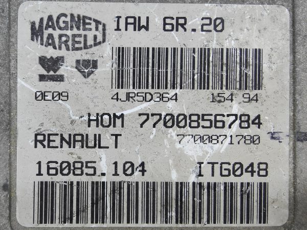 ECU de motor Renault TWINGO 1.2i 55CV , Ref: 8314-K3B10