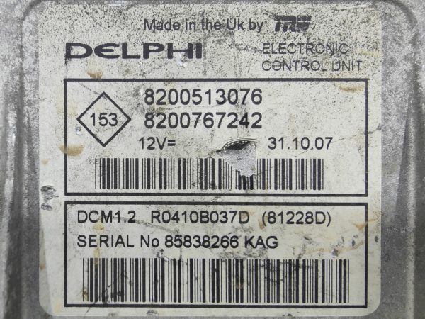 ECU de motor Renault Captur / Clio 1.5 DCI , Ref: 8346-K3B5