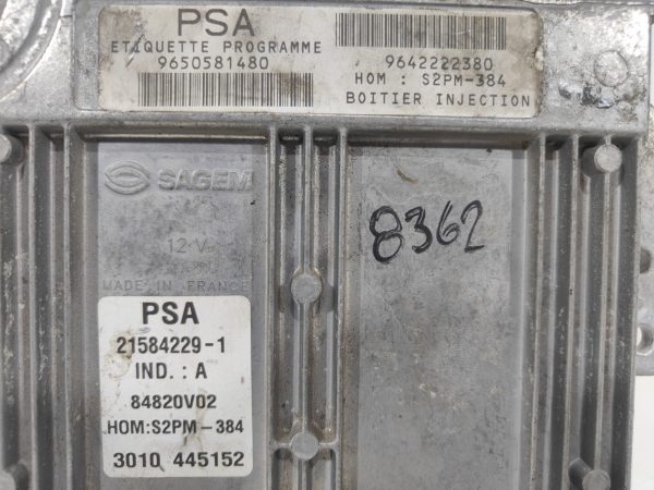 ECU de motor Citroen C3 1.4i , Ref: 8362-K3A7