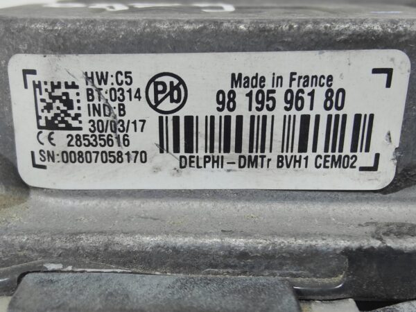 Controlador START/STOP Peugeot Citroen 98 195 961 80 2017, Ref: 8375-K3B4