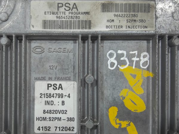 ECU de motor Peugeot Citroen 1.4 8V KFV TU3JP , Ref: 8378-K3B11