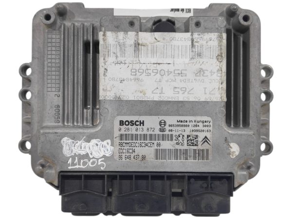 11005 ECU de motor Peugeot Citroen 1.6 HDI 2008, Ref: 11005-K3C12