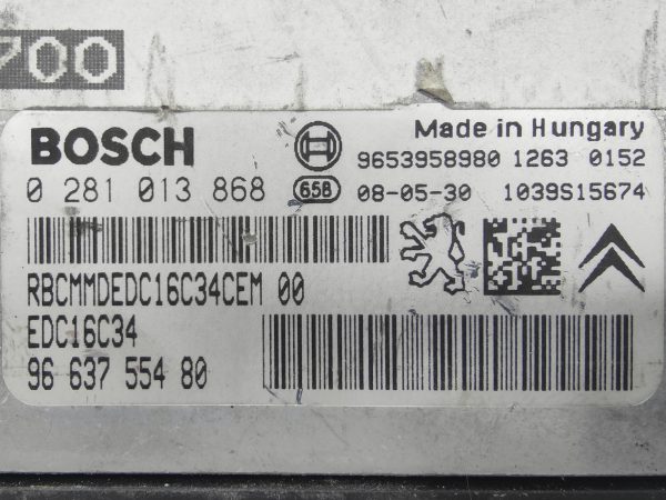 11029-2 ECU de motor Peugeot 207 1.6 HDI , Ref: 11029-K3C11