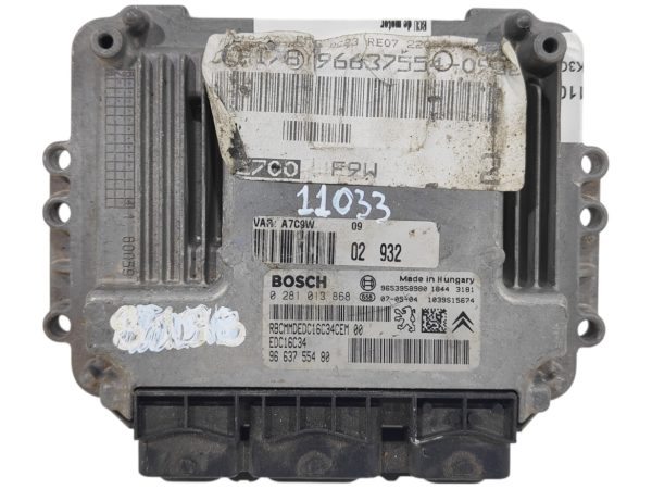 ECU de motor Peugeot 207 1.6 HDI 2007, Ref: 11033-K3C11