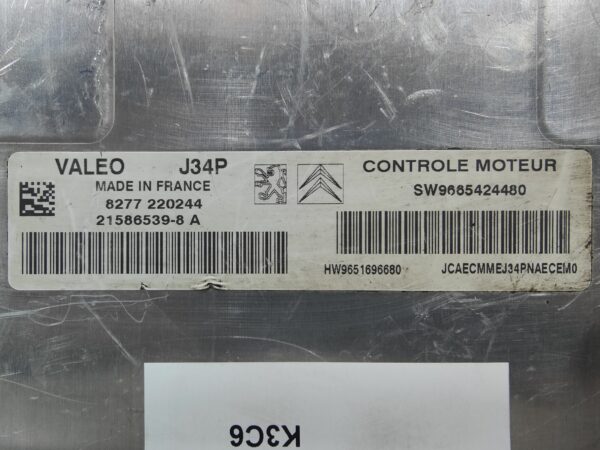 ECU de motor Citroen C3 1.4 8V , Ref: 11037-K3C6