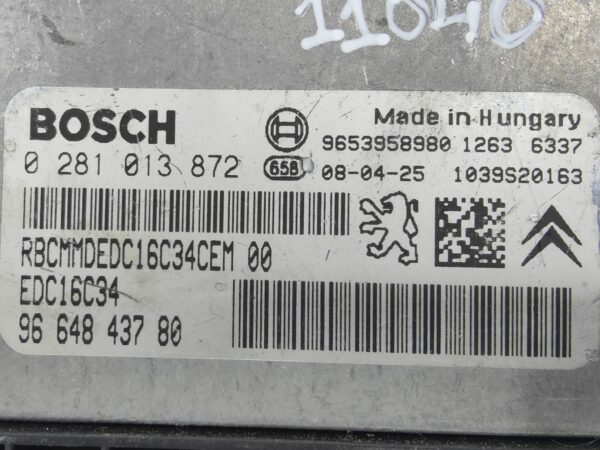ECU de motor Peugeot Citroen 1.6 HDI 2008, Ref: 11040-K3C10