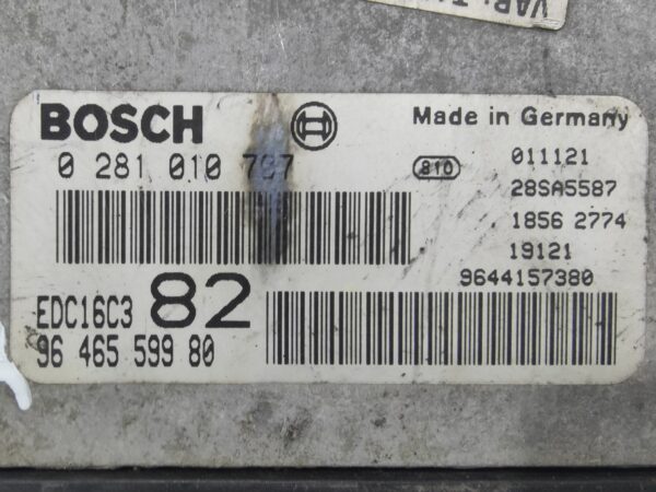 ECU de motor Peugeot 206 1.4 HDI 2001, Ref: 11044-K3C10