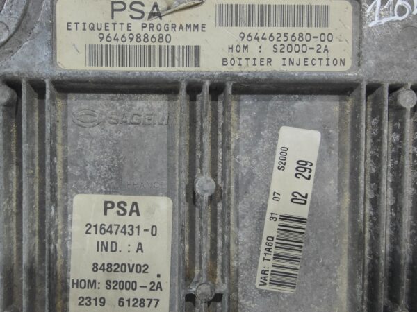 ECU de motor Peugeot 206 1.4 8V 2000, Ref: 11047-K3C10