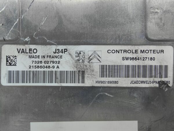 ECU de motor Citroen C3 1.4 , Ref: 11107-K3C5