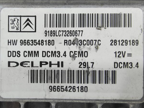 ECU de motor Peugeot Citroen 2.0 HDI , Ref: 8366-K3C10